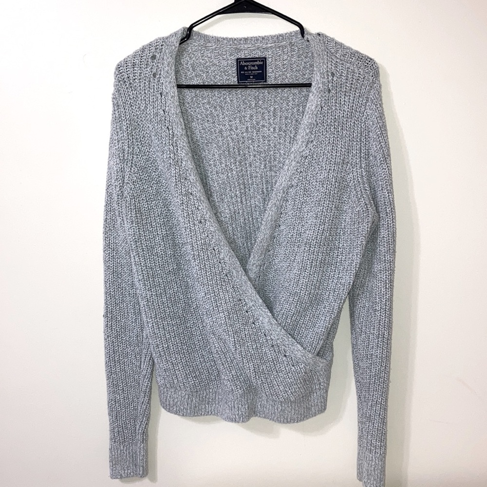 Gray Wrap Abercrombie Sweater